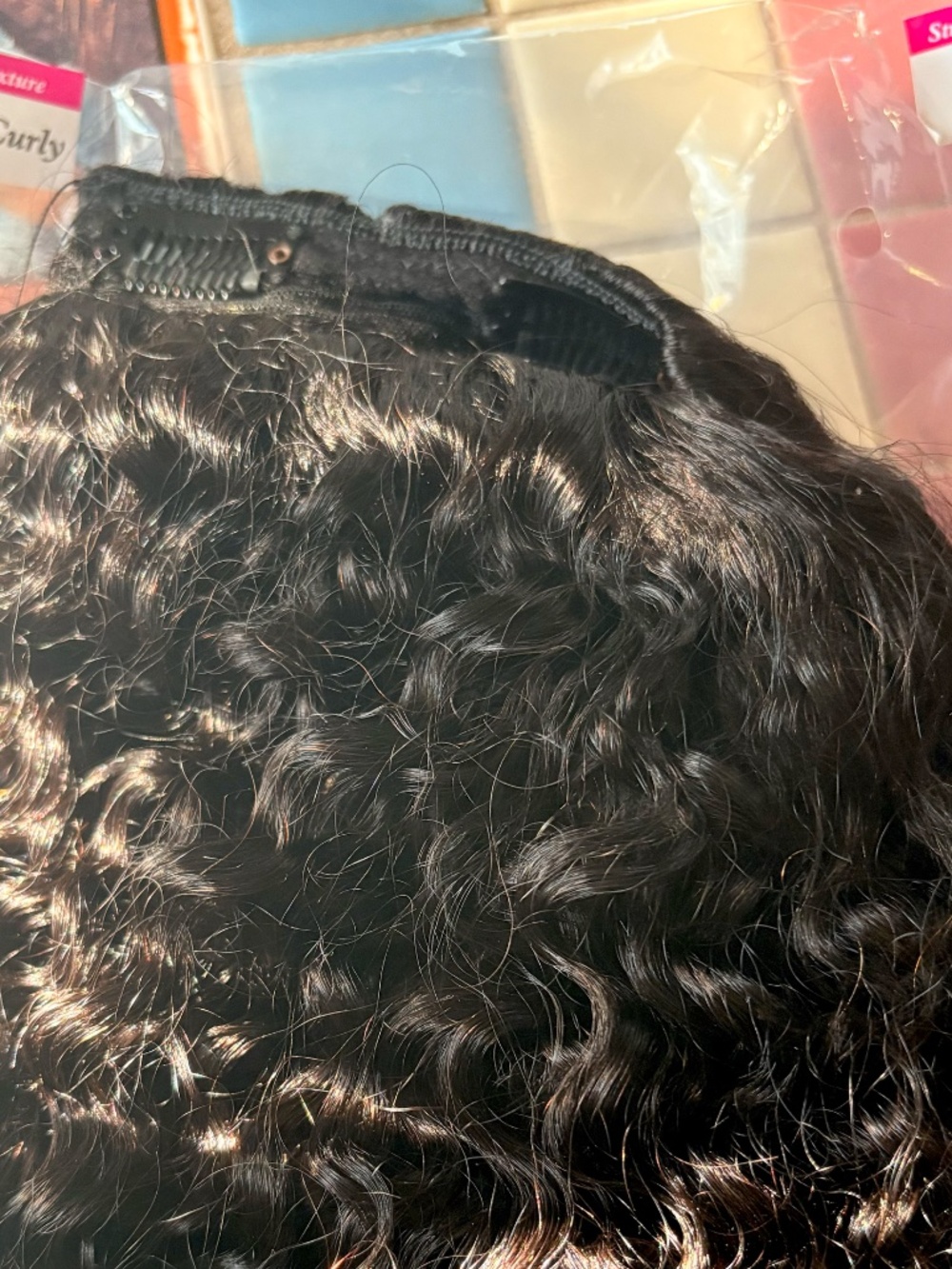 NIB 20" Human Hair Kinky-Curly V-Wig - Picture 10 of 12